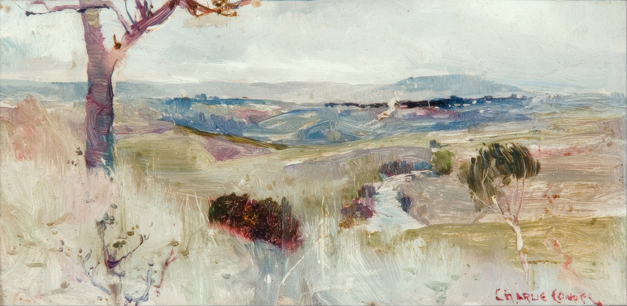 Dandenongs z Heidelberg autorstwa Charles Edward Conder