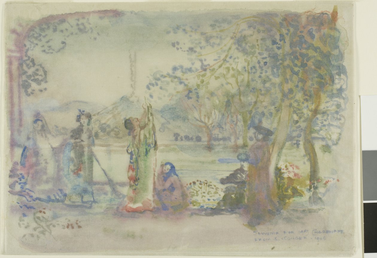 Scena nad jeziorem o poranku autorstwa Charles Edward Conder