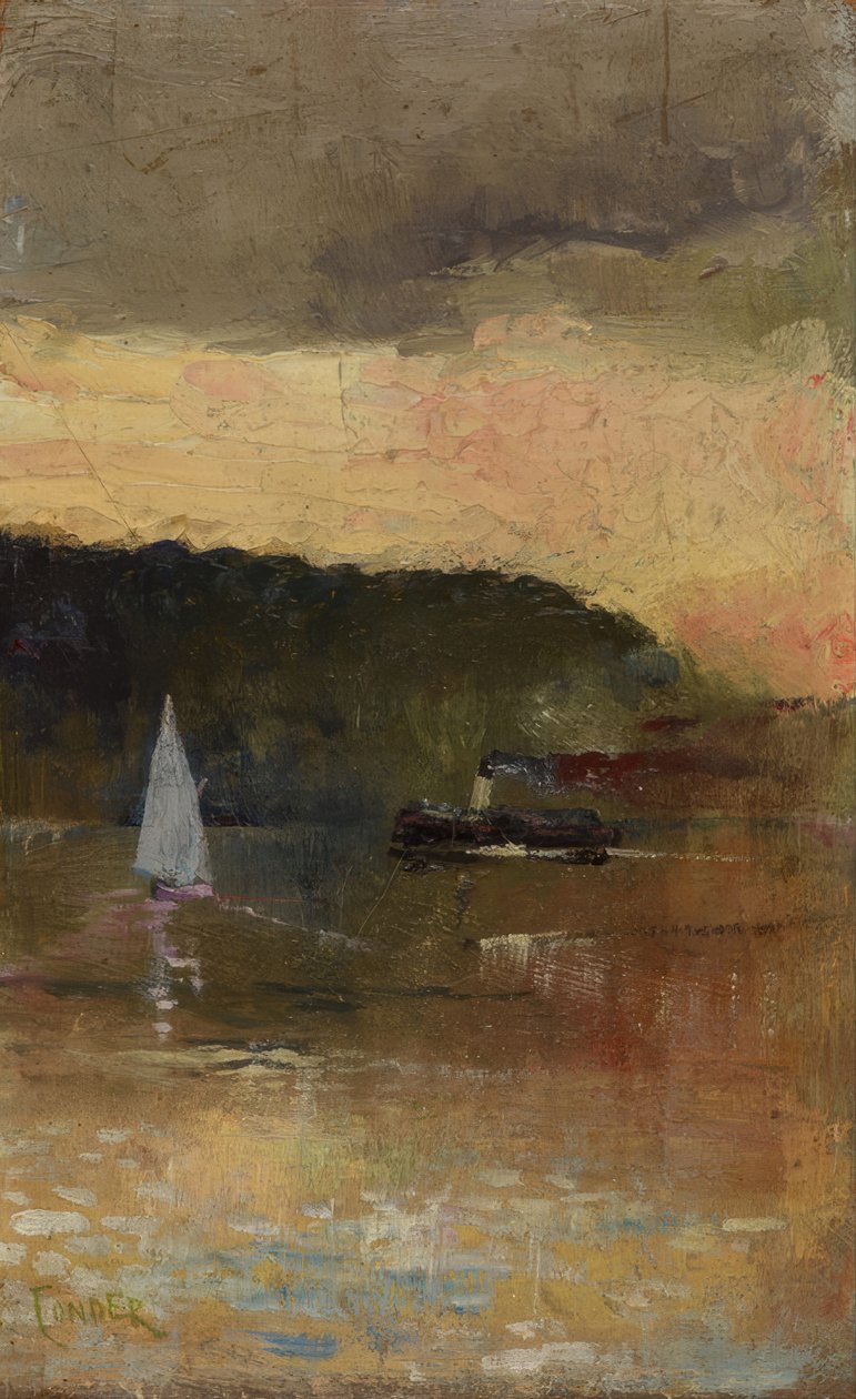 Zachód słońca, port w Sydney autorstwa Charles Edward Conder