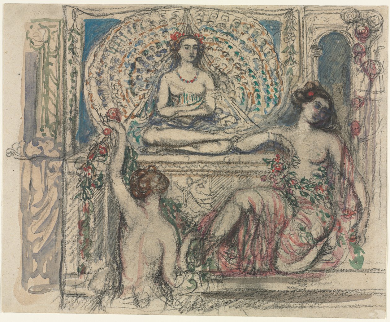 Tron Pawia autorstwa Charles Edward Conder