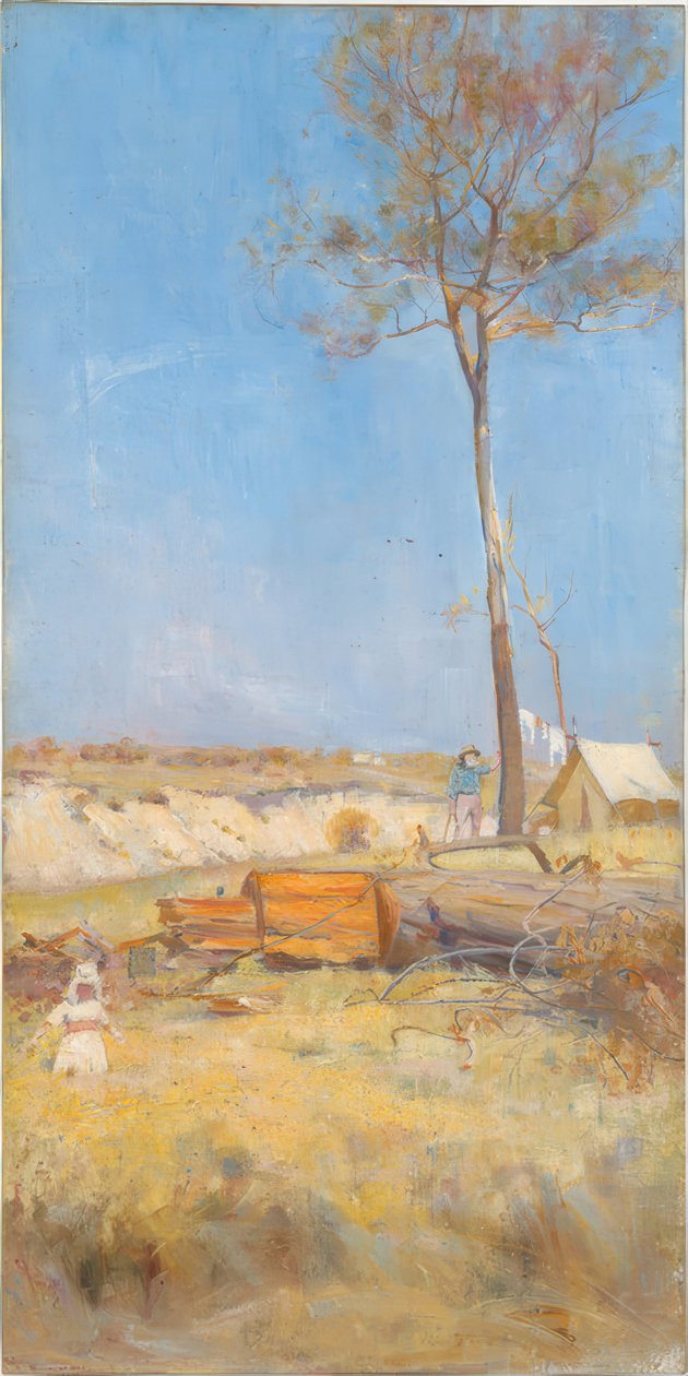 Pod południowym słońcem (obóz łupaczy) autorstwa Charles Edward Conder