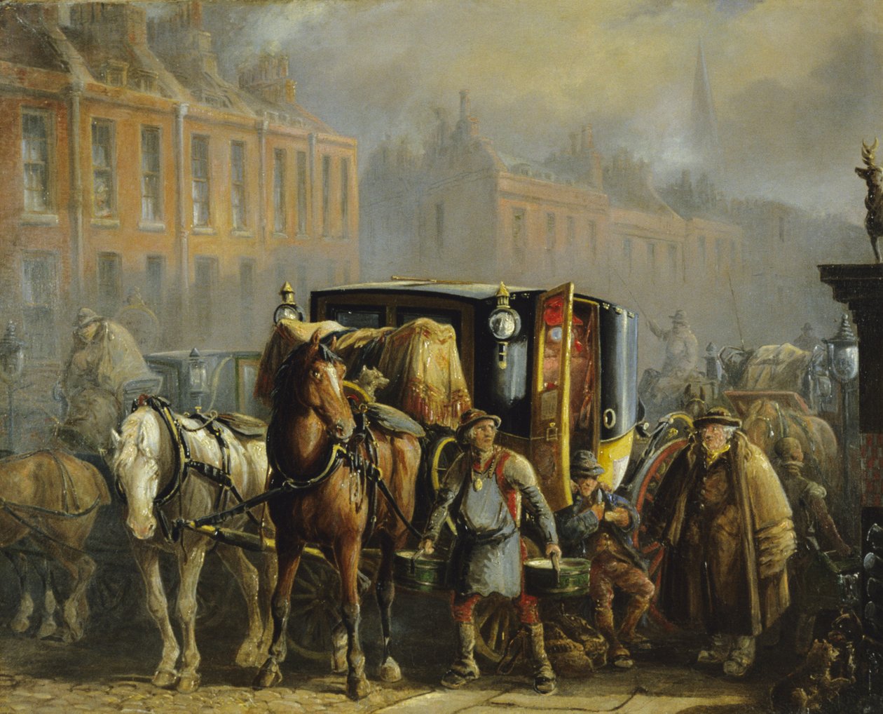Londyńska taksówka (olej na płótnie) (dla par patrz 266153) autorstwa Charles Cooper Henderson