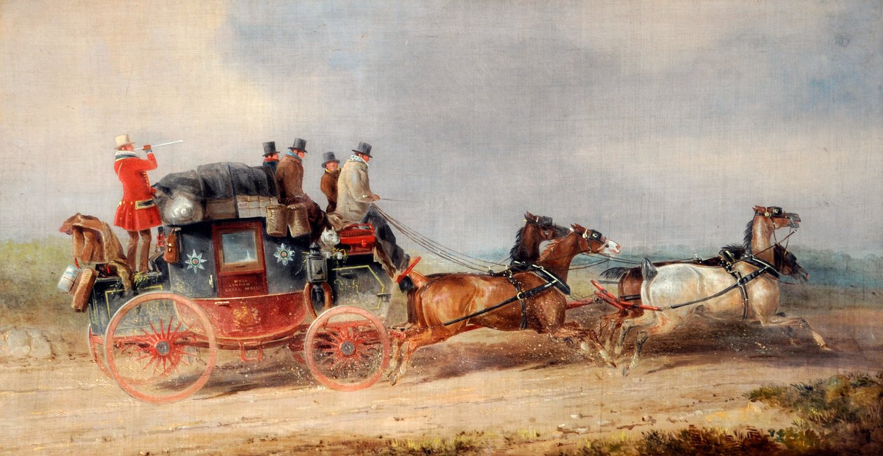 Hull i London Royal Mail, ok. 1835 (olej na płótnie) autorstwa Charles Cooper Henderson