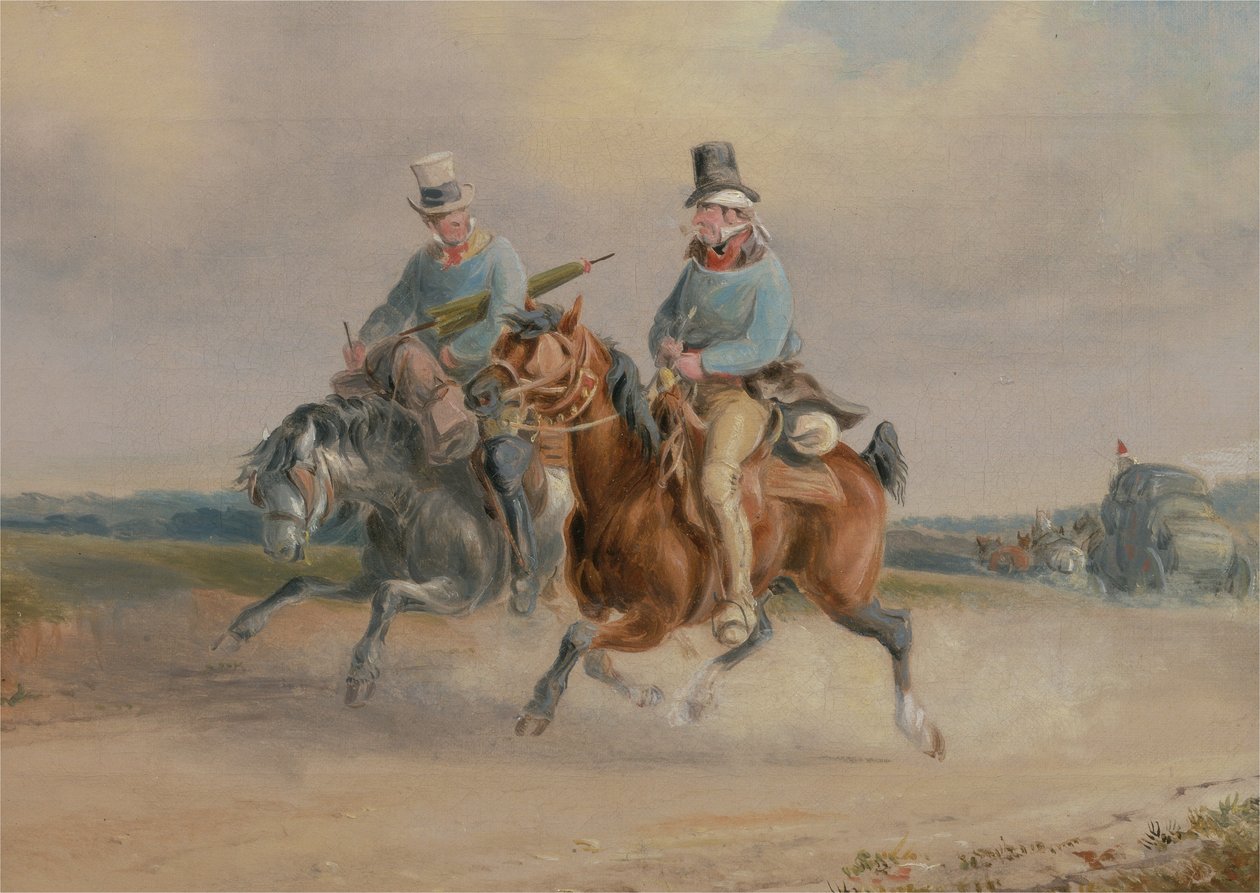 Towarzysze w podróży, czyli scena w drodze we Francji (olej na płótnie) autorstwa Charles Cooper Henderson
