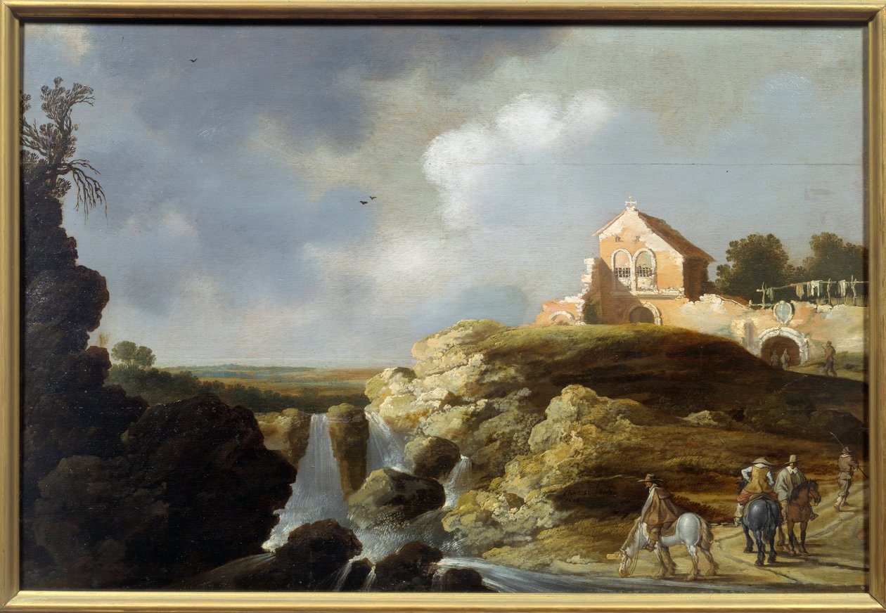 Włoski krajobraz. Obraz Carel De Hooch (? - 1638) autorstwa Charles Cornelisz de Hooch