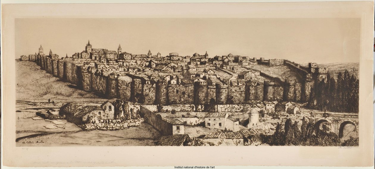 Ávila (odbitka a) autorstwa Charles Cottet
