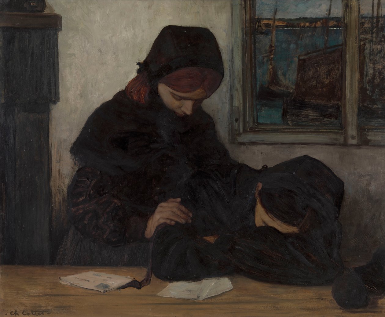 Żałoba na Ouessant (Bretania) autorstwa Charles Cottet