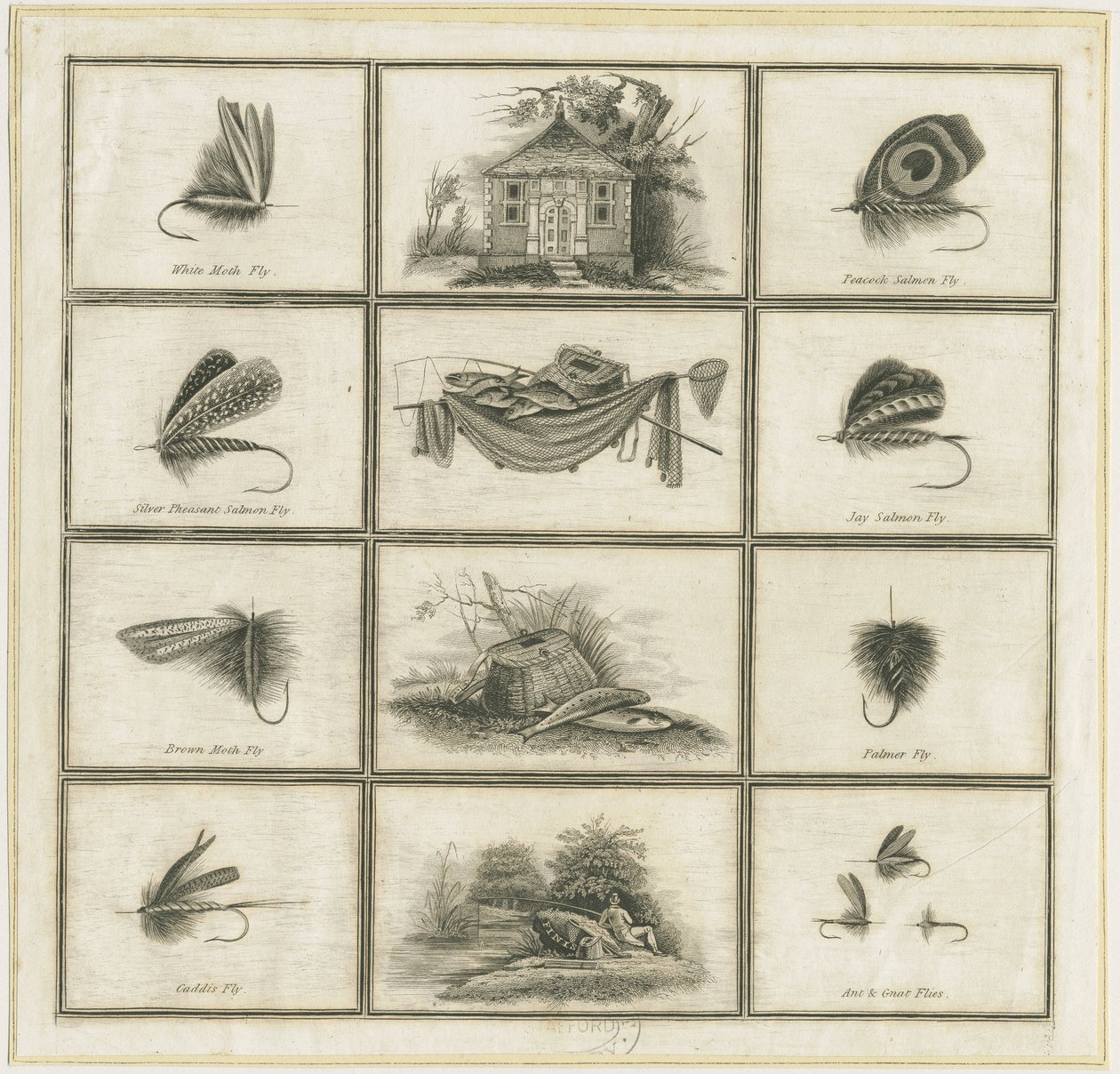 Dovedale - Muchy i haczyki Charlesa Cottona: miedzioryt, II [?XIX w.] (druk) autorstwa Charles Cotton