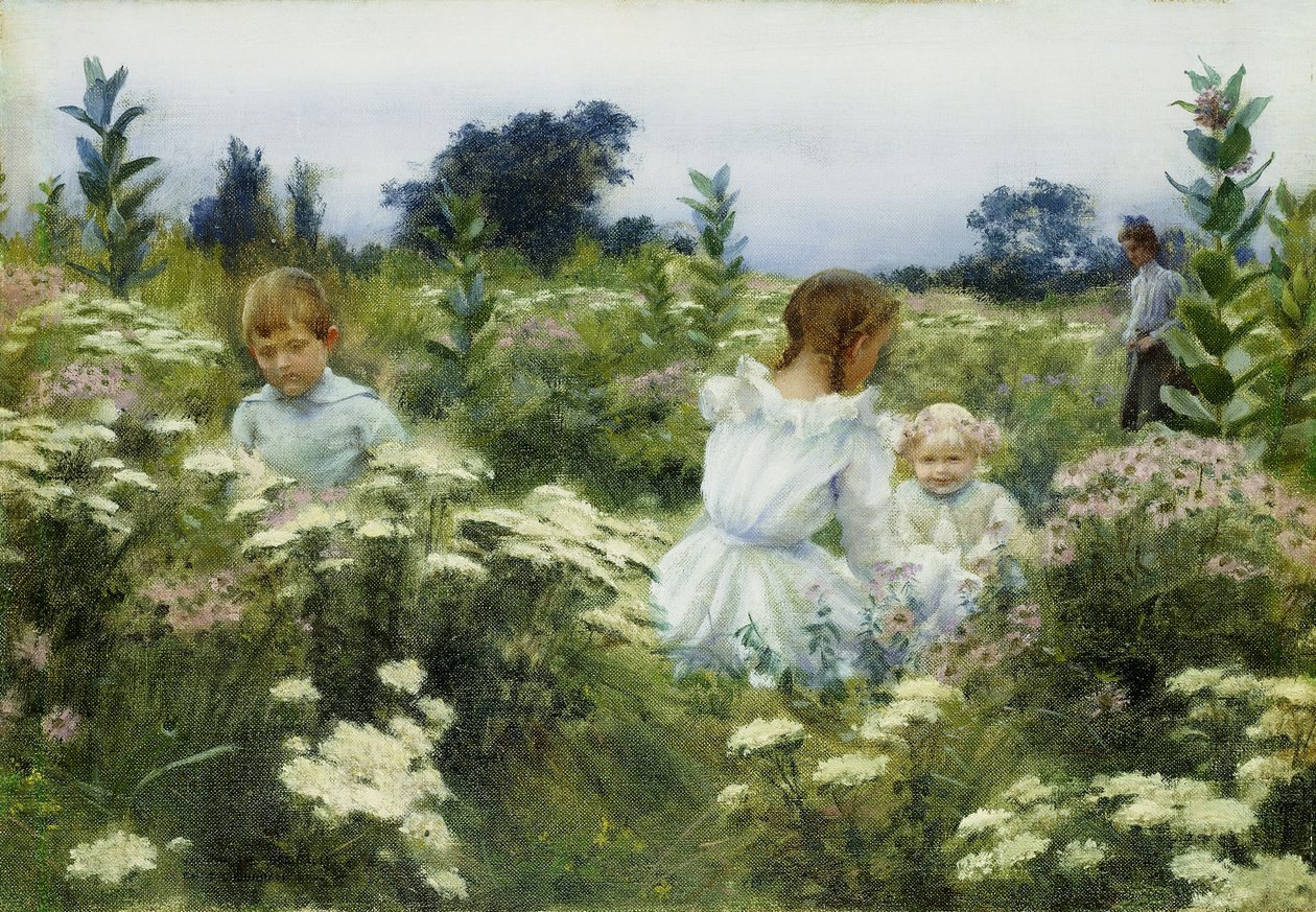 Wśród Polnych Kwiatów autorstwa Charles Courtney Curran