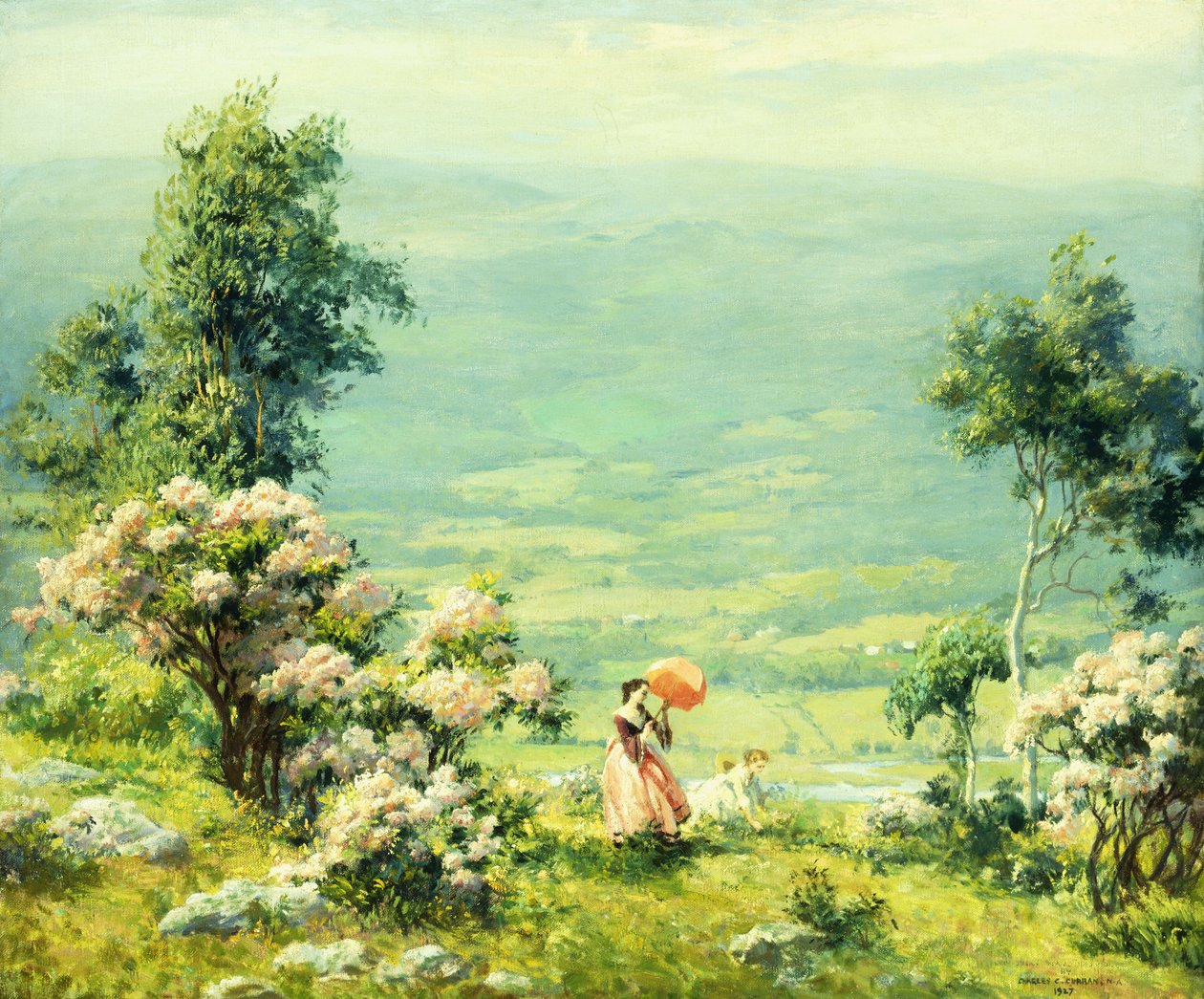 Różowy parasol autorstwa Charles Courtney Curran