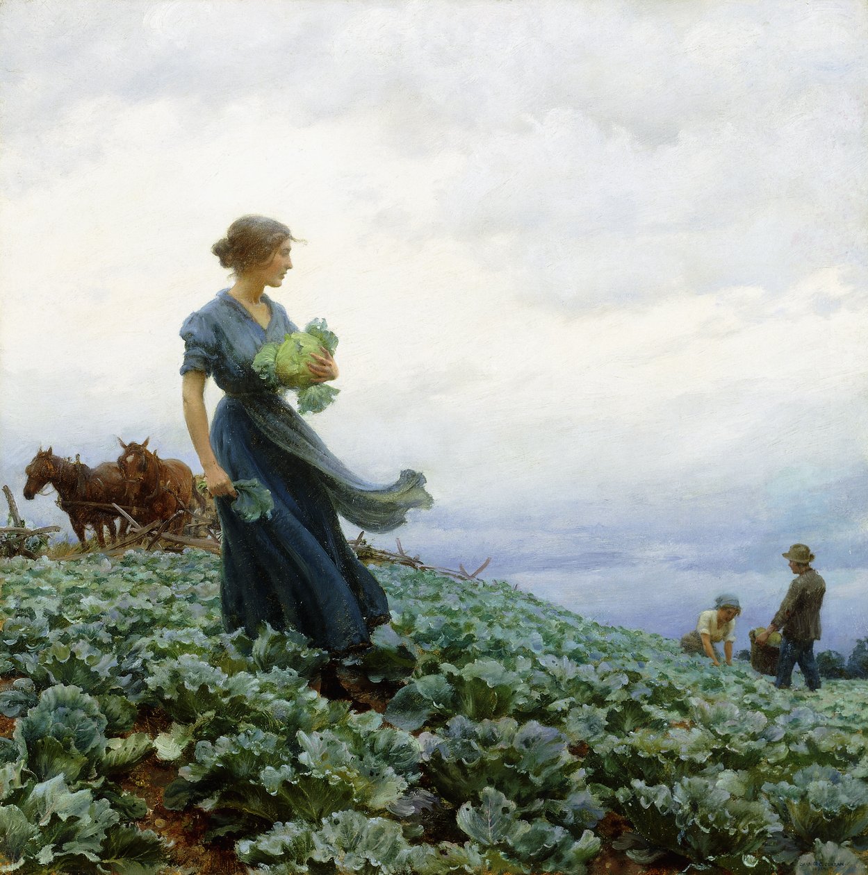 Pole kapusty autorstwa Charles Courtney Curran