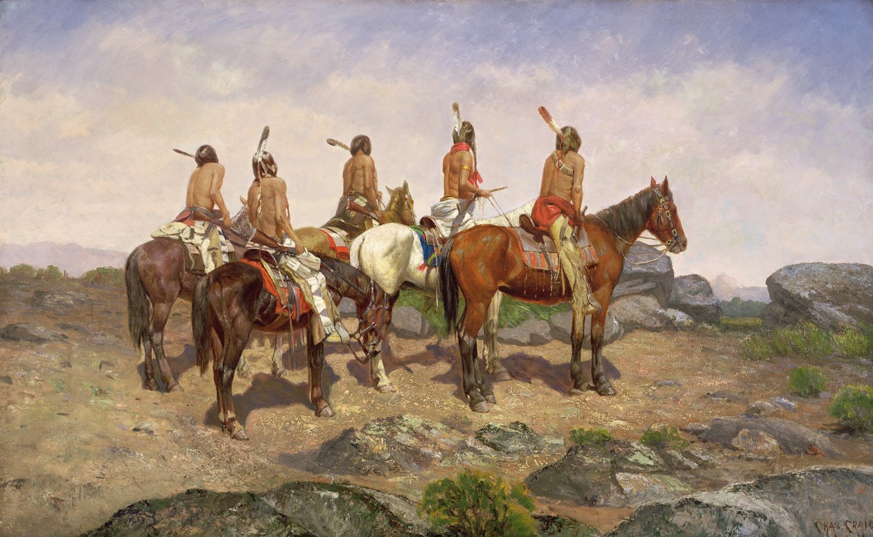 On the Lookout, Sighting the Enemy (olej na płótnie) autorstwa Charles Craig