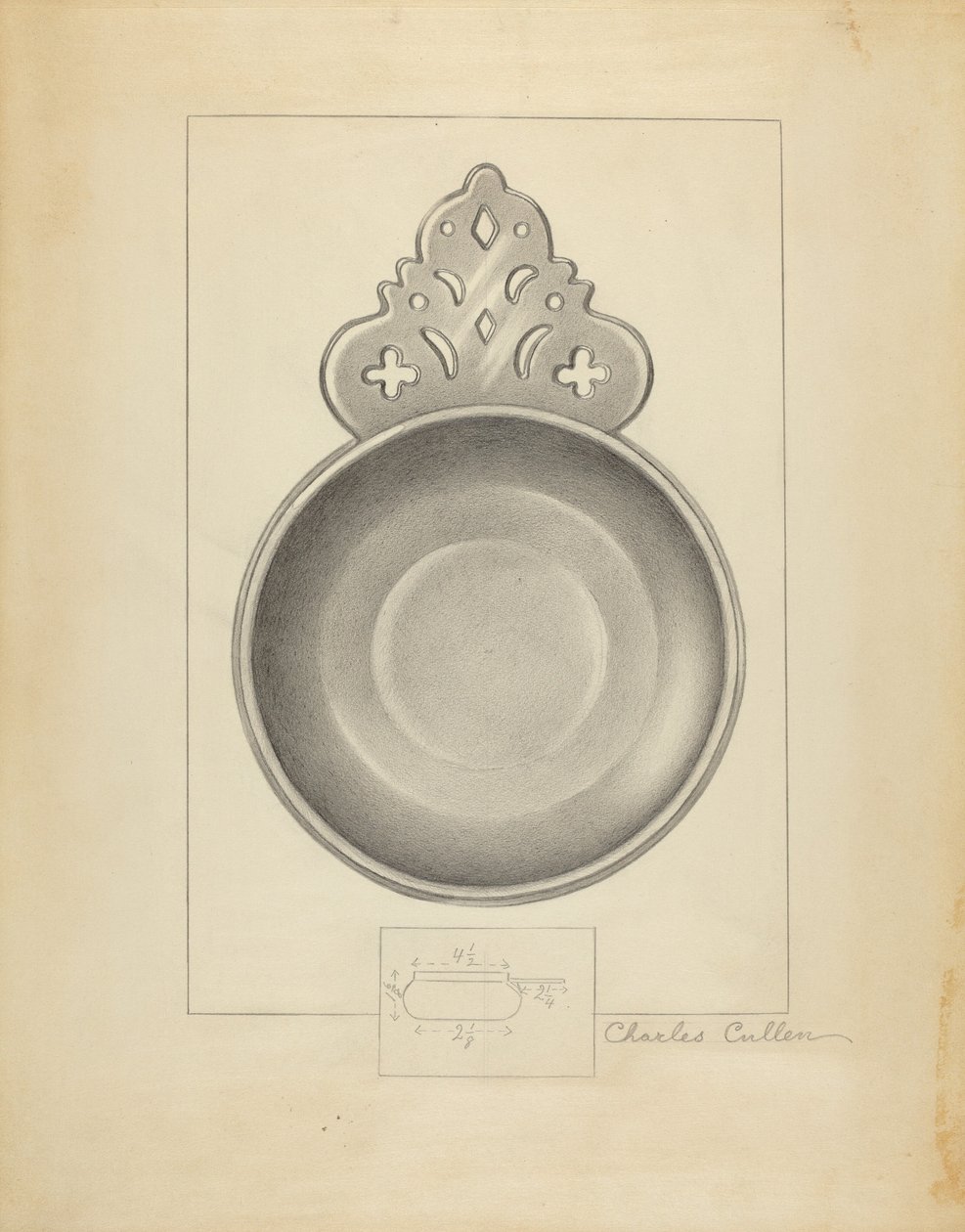 Cynowa Porringer autorstwa Charles Cullen