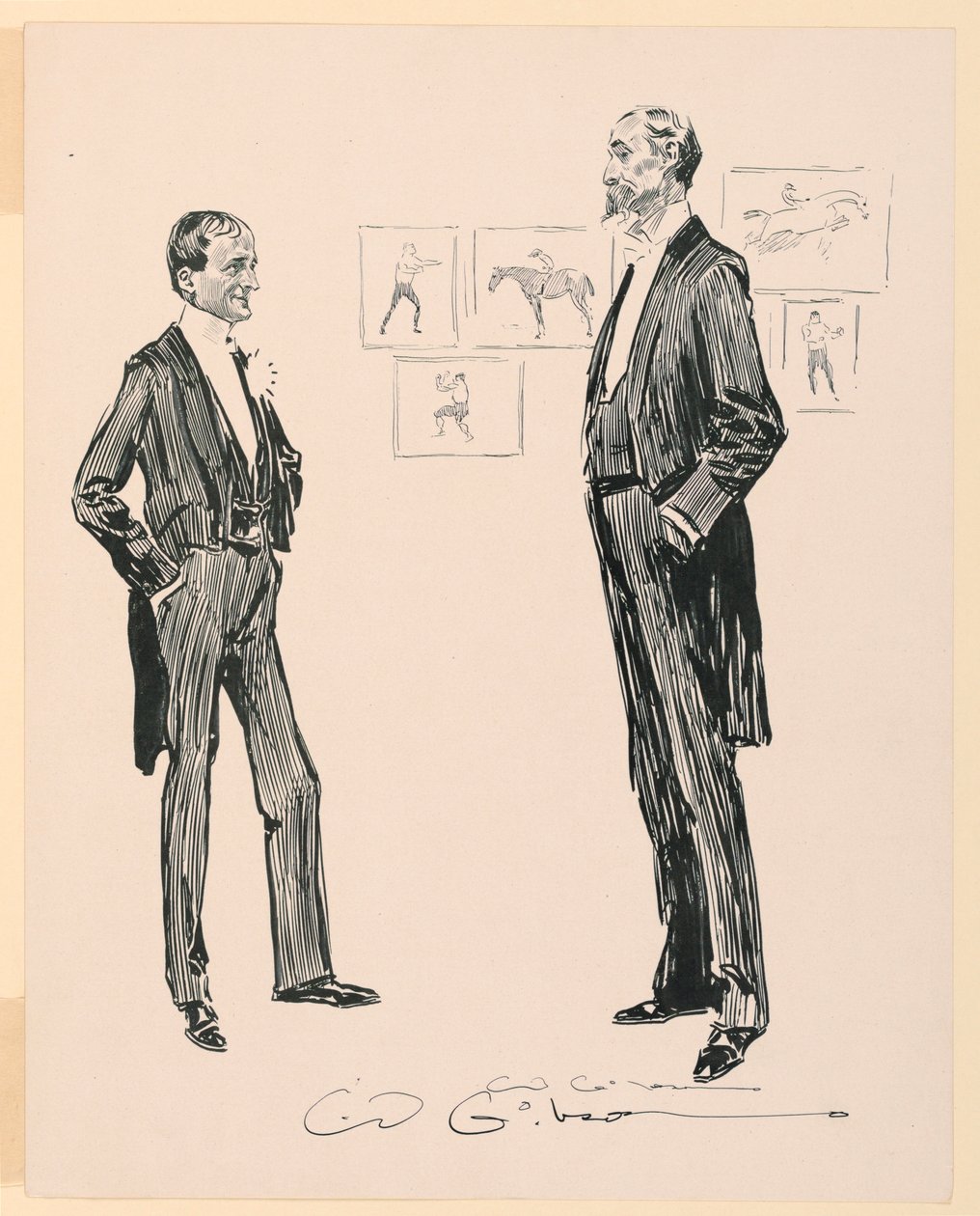 Gram w pokera ze starym człowiekiem autorstwa Charles Dana Gibson