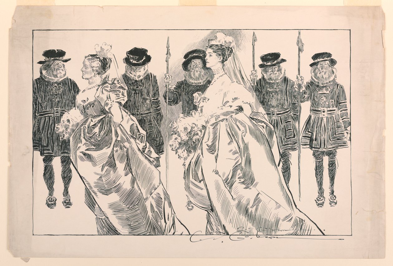 Przedstawione na dworze autorstwa Charles Dana Gibson