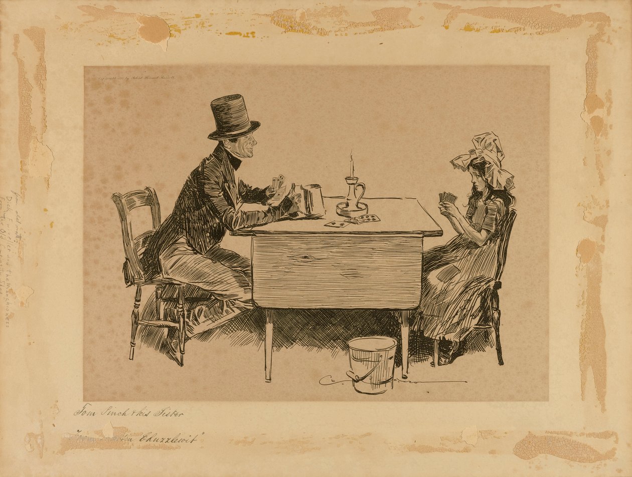 Tom Pinch i jego siostra, z "Martina Chuzzlewita" autorstwa Charles Dana Gibson