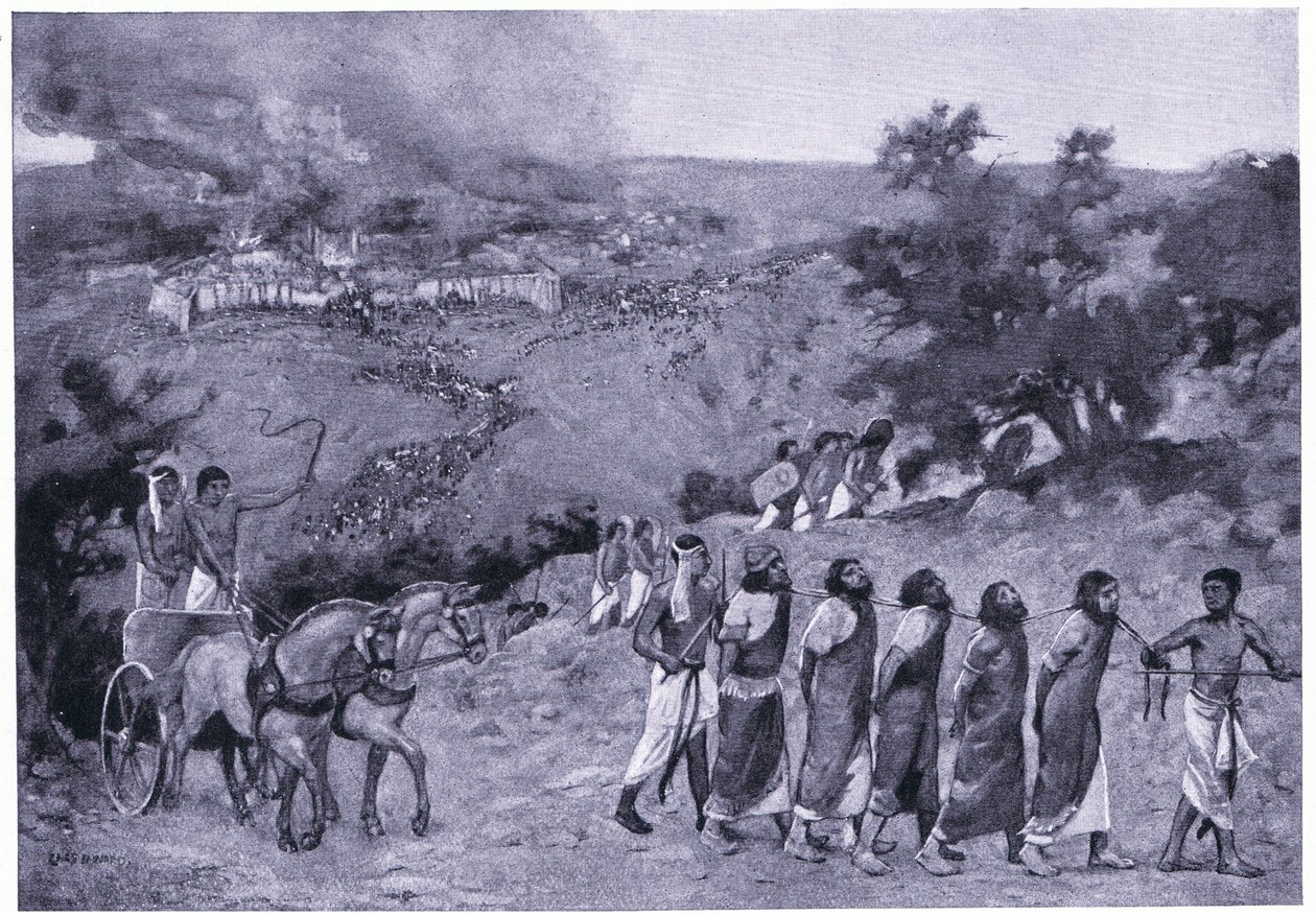 Egipski obóz na Górze Oliwnej, ok.1920 (lito) autorstwa Charles Daniel Ward
