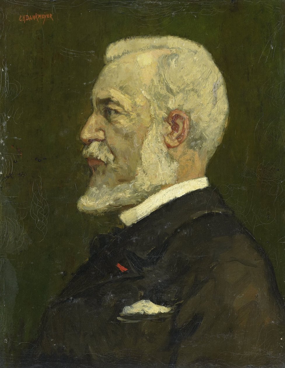Johannes Bosboom (1817-91), malarz autorstwa Charles Dankmeijer (signed by artist)