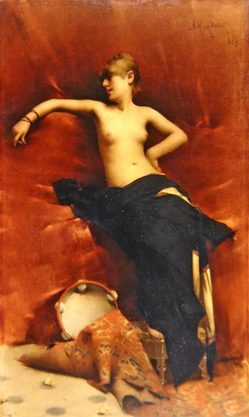Orientalna tancerka odpoczywa autorstwa Charles Daux