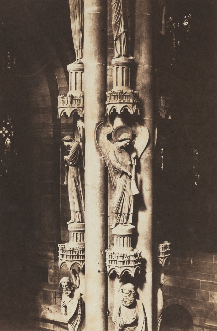 Katedra w Strasburgu, Filar Anioła, ok. 1858 r. (zdjęcie) autorstwa Charles David Winter