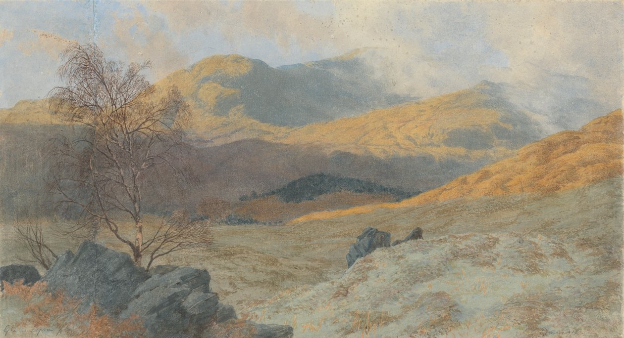 Siwy mróz, mglisty poranek: Glen Lyon autorstwa Charles Davidson