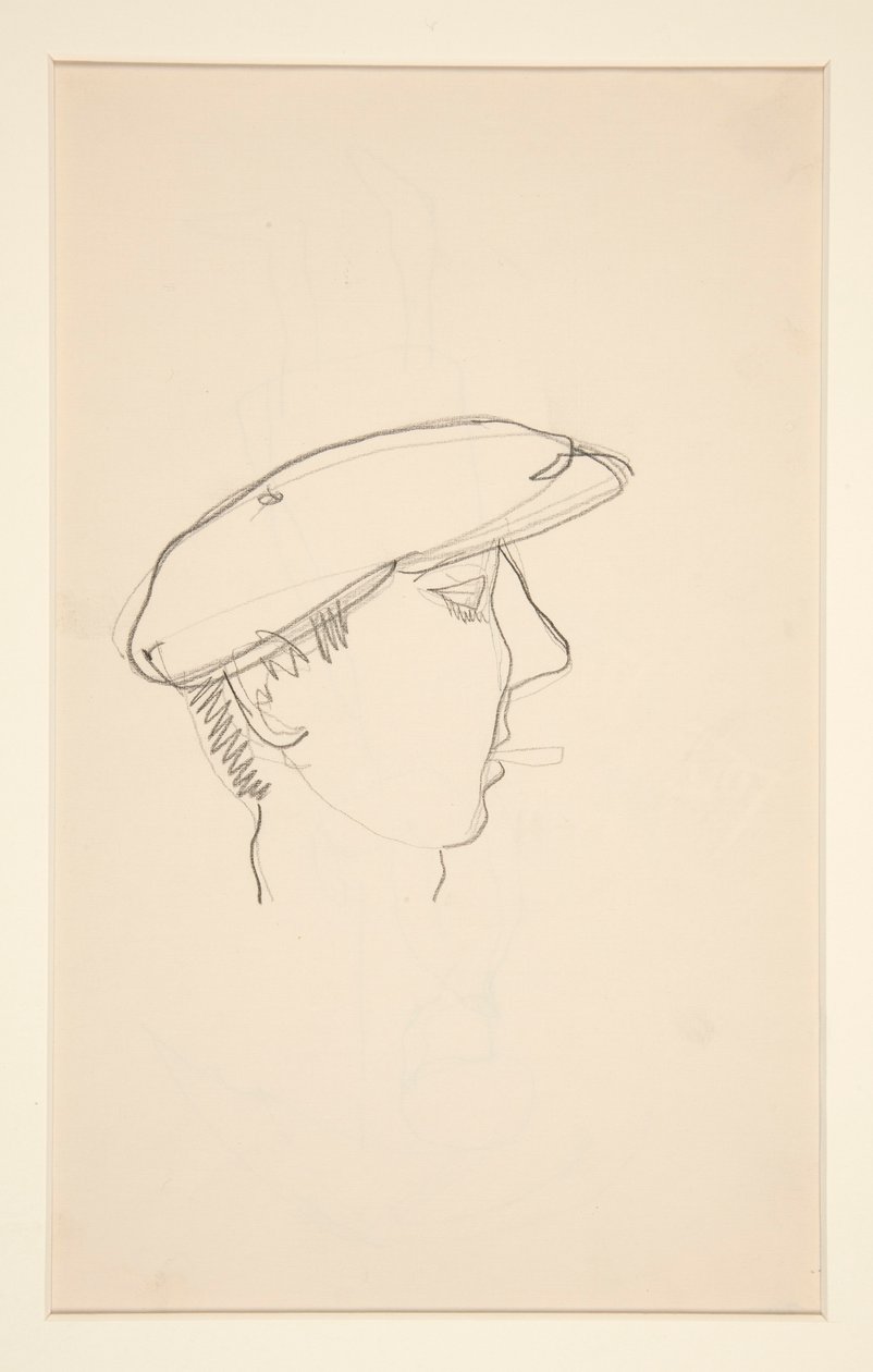 Głowa palącego człowieka (rekto); Kobieta z parasolem (verso) autorstwa Charles Demuth