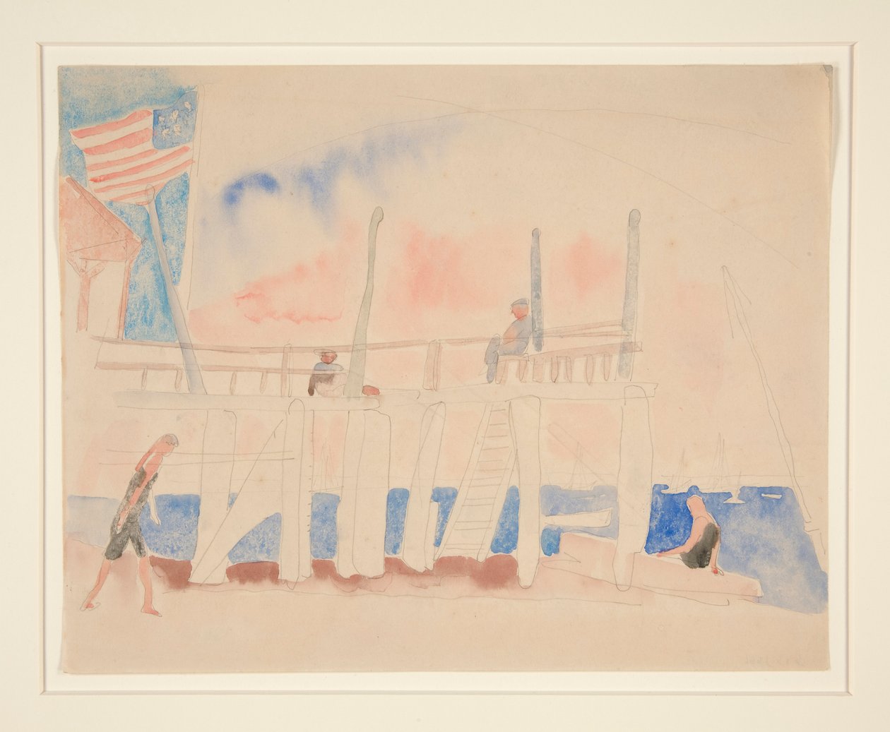 Molo z czterema postaciami autorstwa Charles Demuth