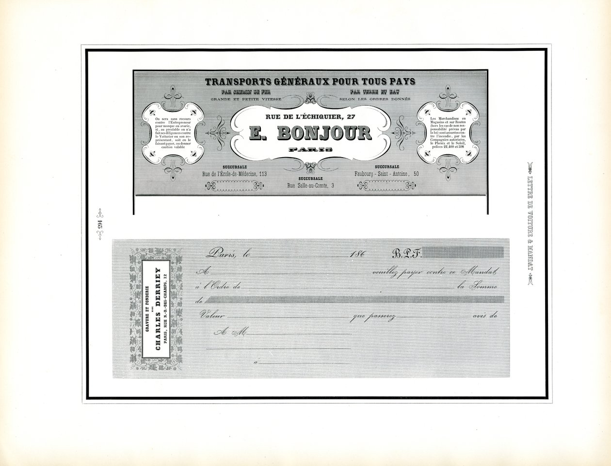 Wzory dokumentów handlowych dla firmy transportowej (do druku) autorstwa Charles Derriey