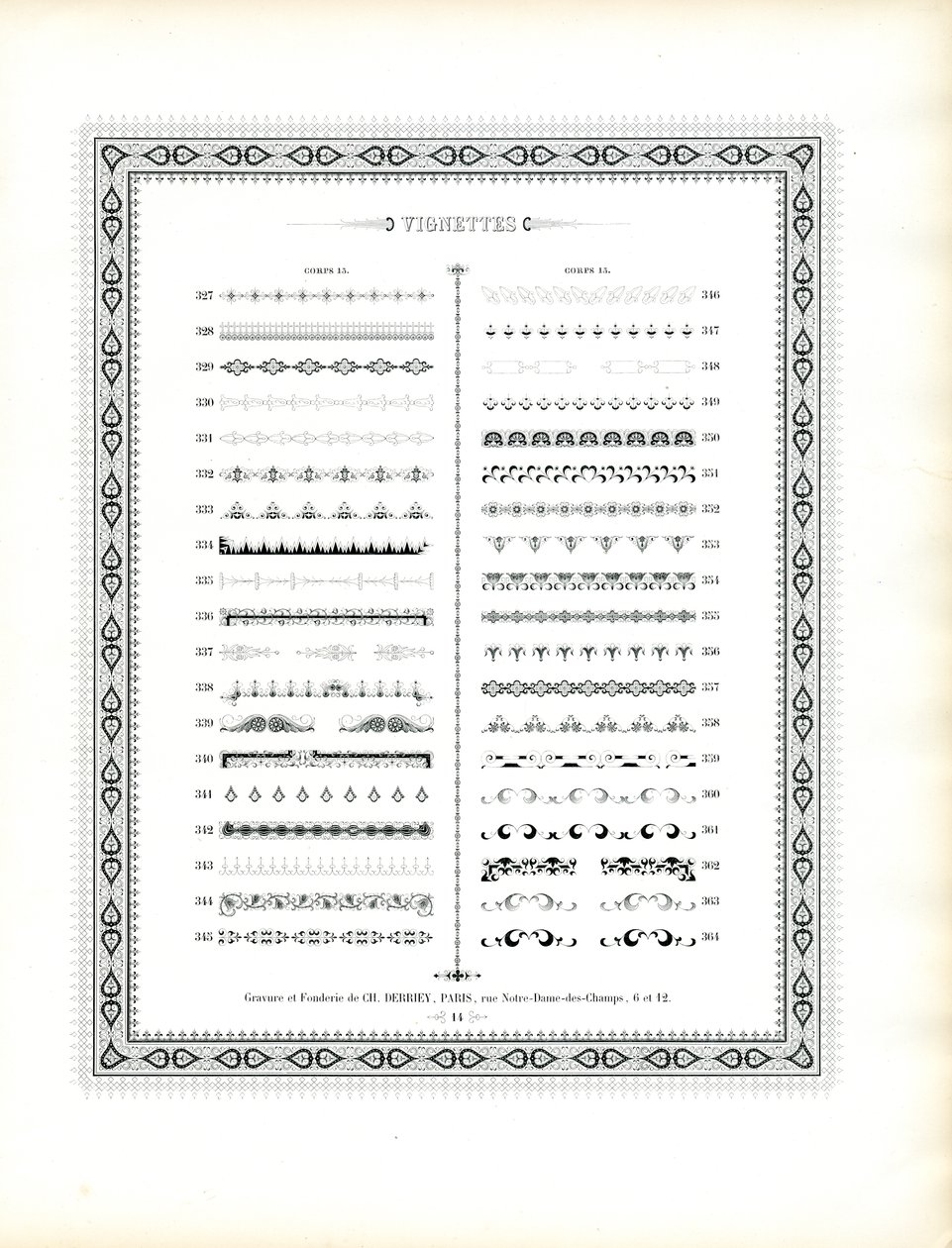 Winiety dekoracyjne i motywy ozdobne (druk) autorstwa Charles Derriey