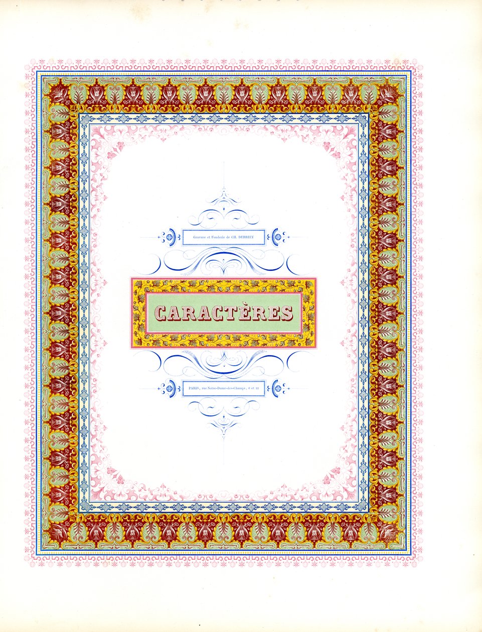 Wspaniała ramka chromolitograficzna (druk) autorstwa Charles Derriey
