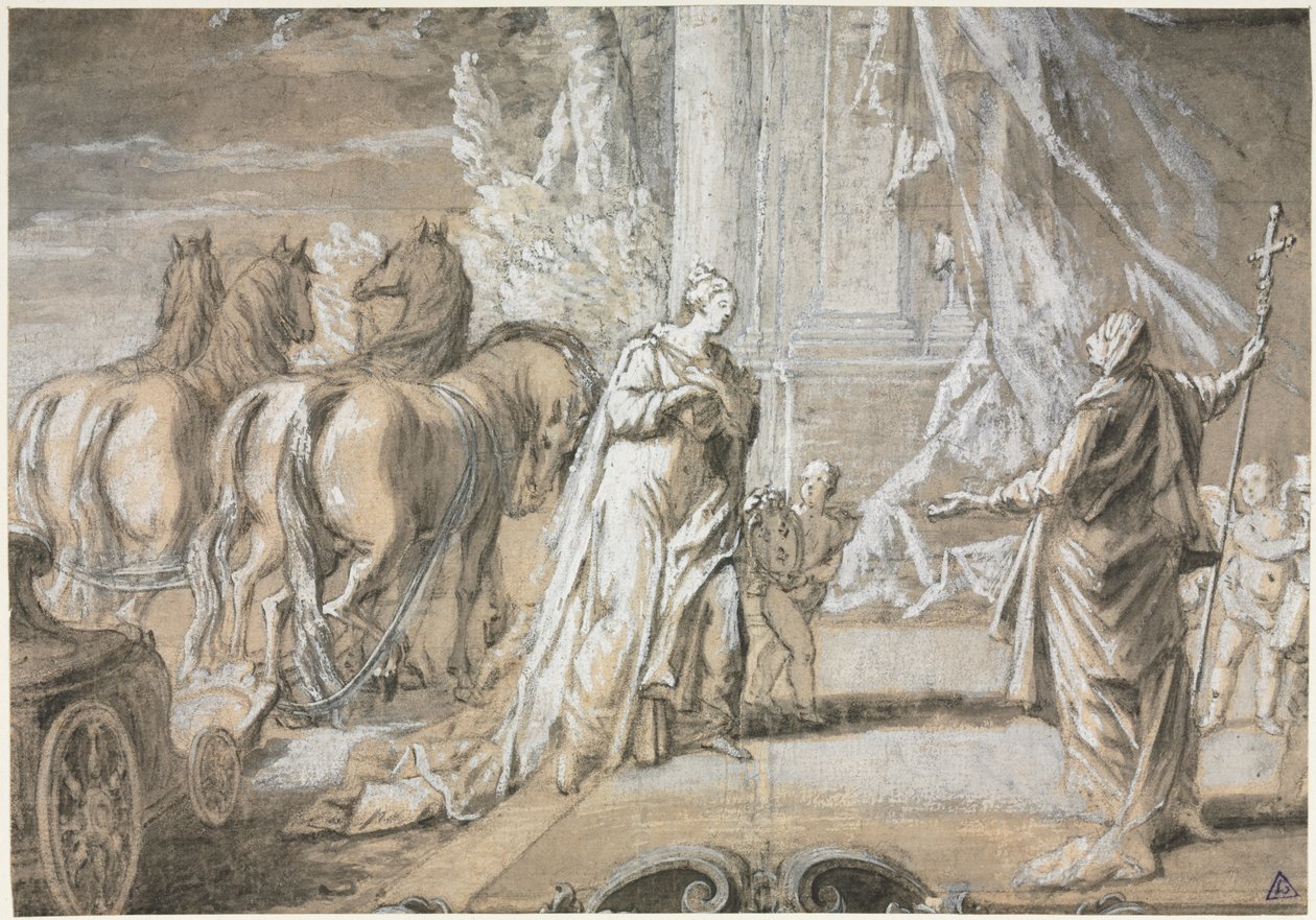 Madame de Maintenon powraca do Kościoła katolickiego [2] autorstwa Charles Dominique Joseph Eisen