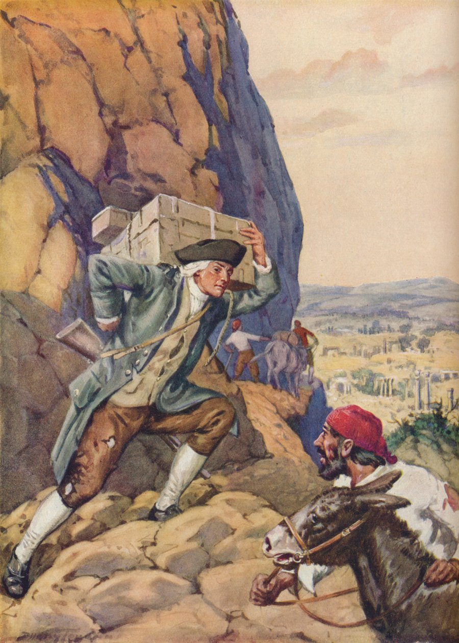 James Bruce pomaga swojemu naśladowcowi, ok. 1925 r. autorstwa Charles Dudley Tennant