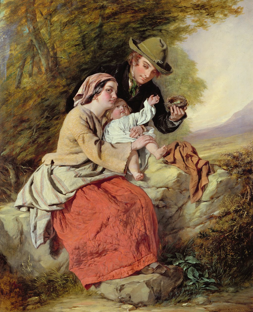 Ptasie gniazdo (olej na płótnie) autorstwa Charles Dukes