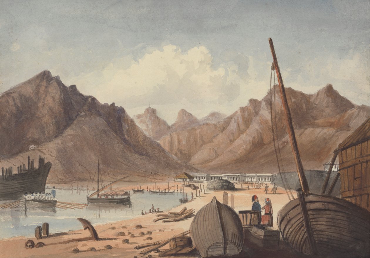 Port śródziemnomorski (lub Aden?) autorstwa Charles Dyce
