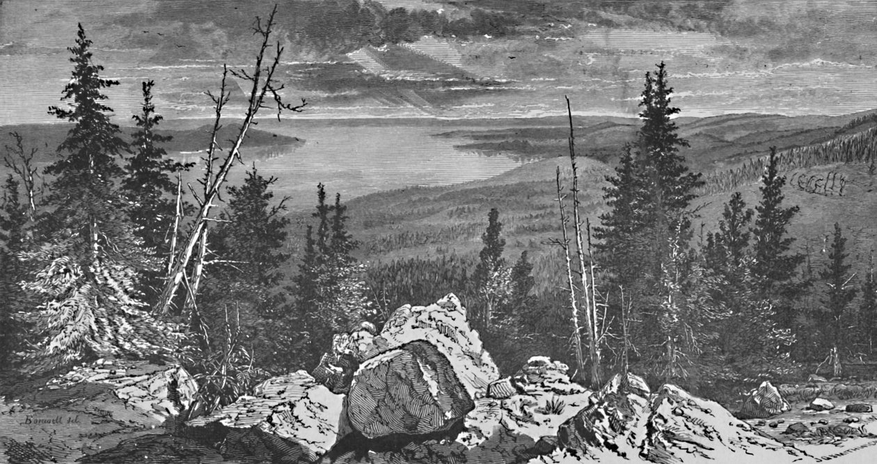 Jezioro Yellowstone, 1883 autorstwa Charles E. H. Bonwill