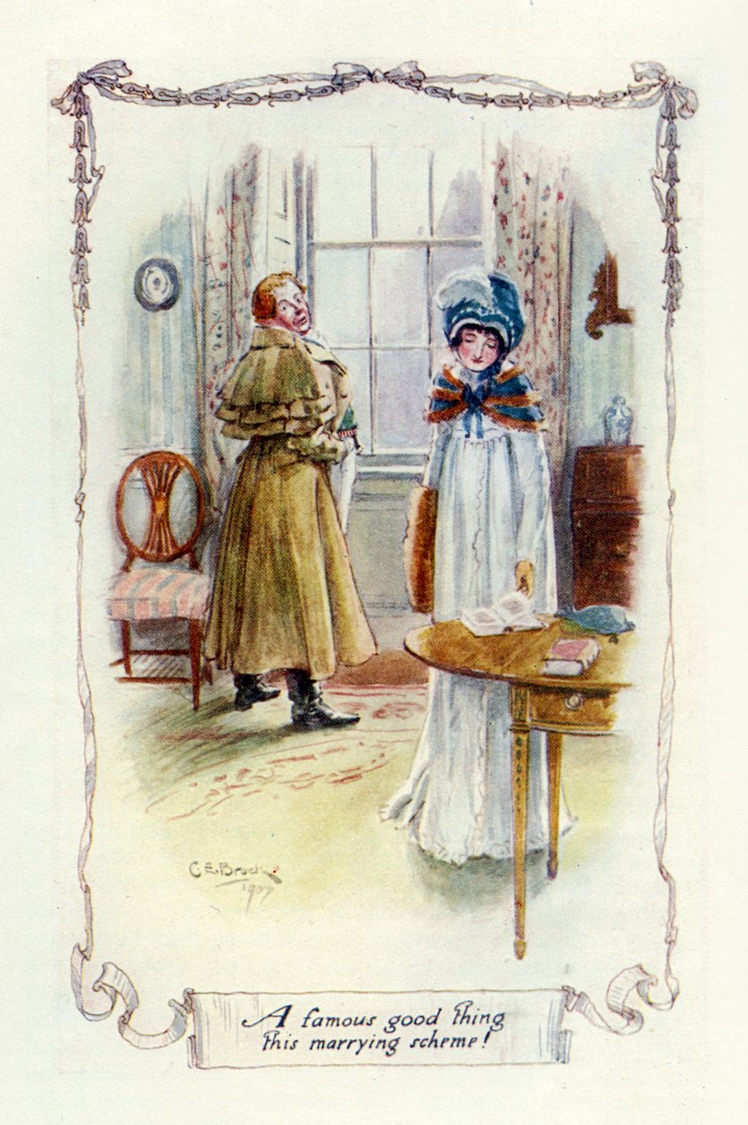 Słynna dobra rzecz ten schemat małżeństwa, 1907 (ilustracja) autorstwa Charles Edmund Brock