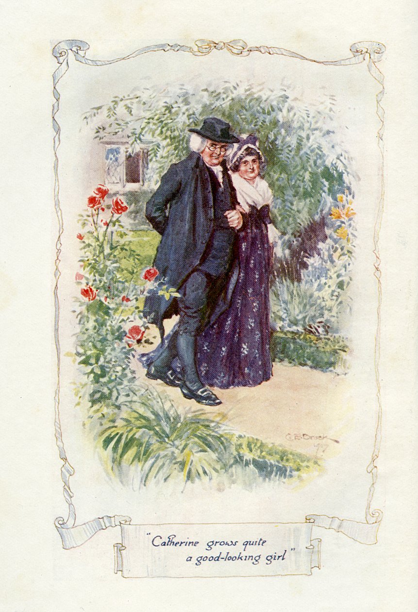 Katarzyna wyrasta na całkiem ładną dziewczynę, 1907 (ilustracja) autorstwa Charles Edmund Brock