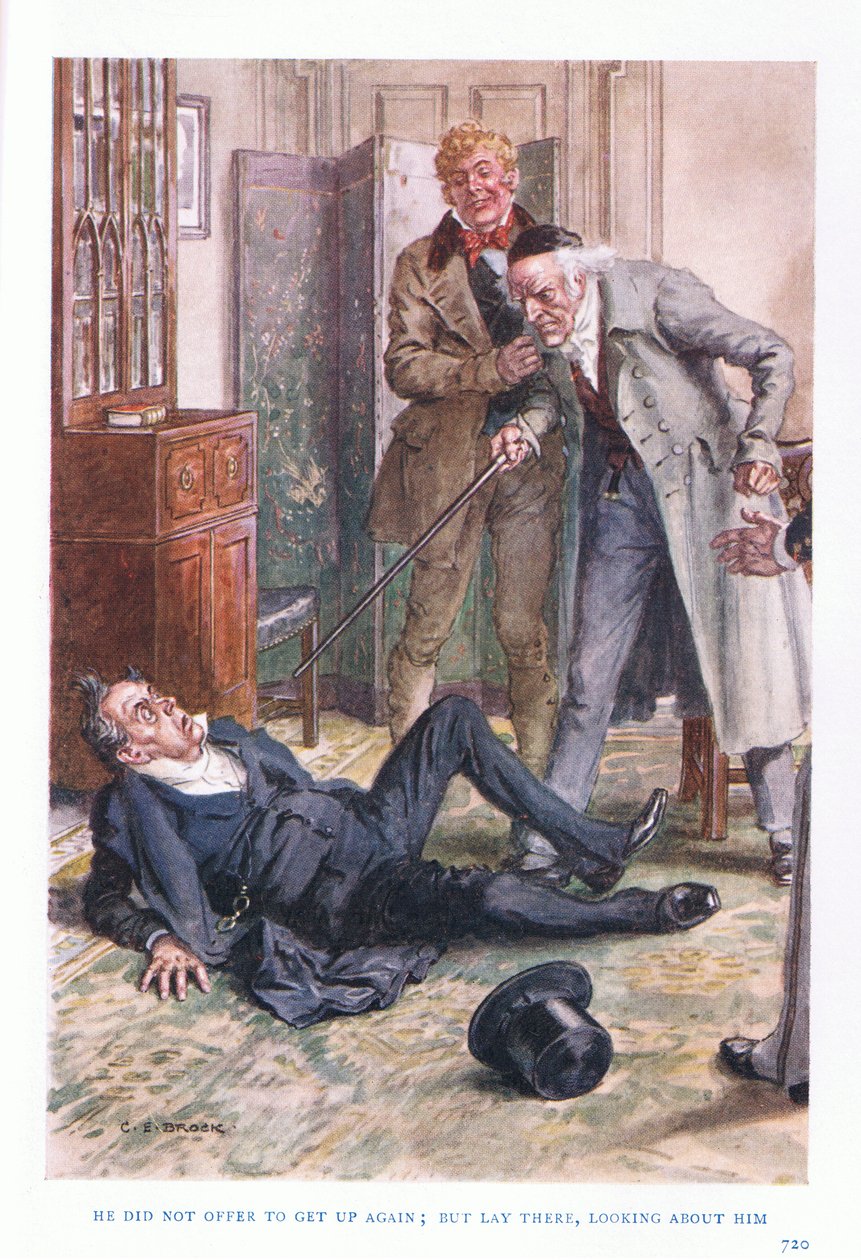 Nie zaproponował, że znowu wstanie, ale leżał tam i rozglądał się dookoła autorstwa Charles Edmund Brock
