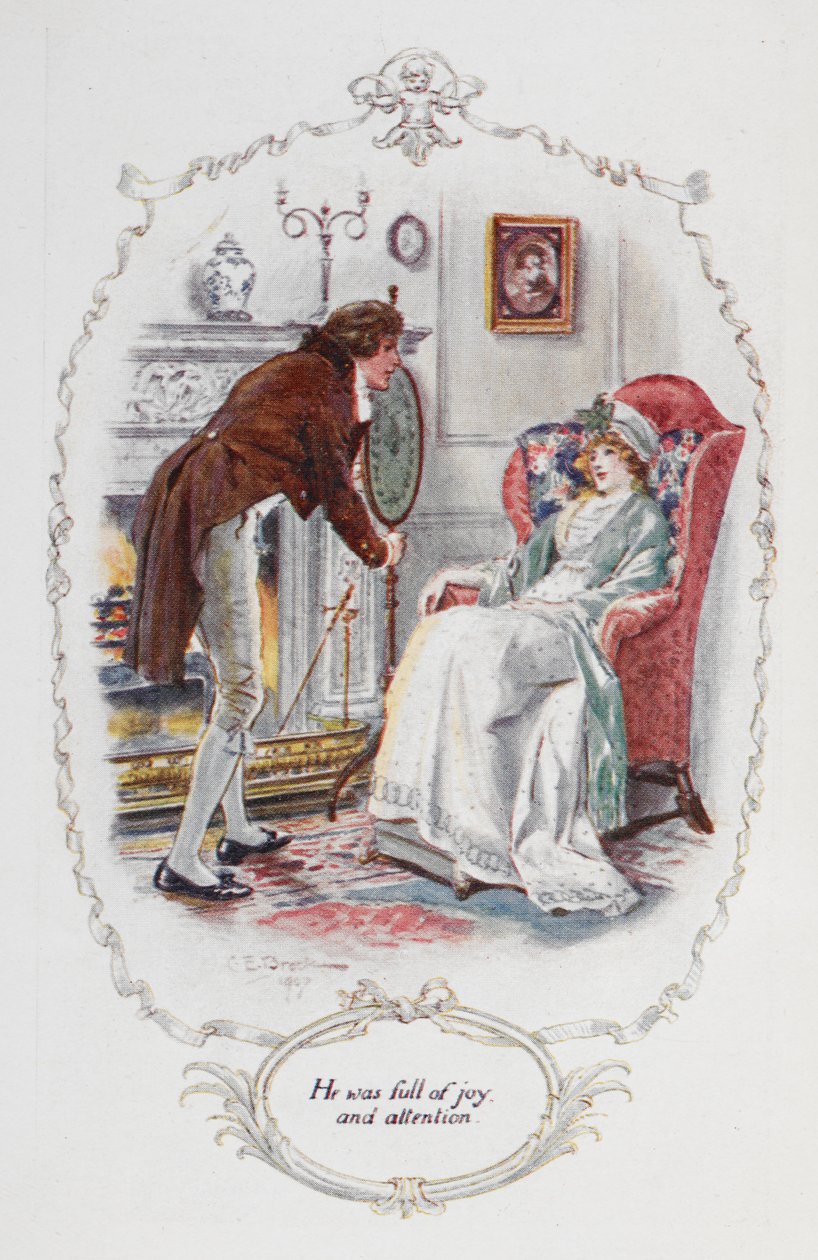 Był pełen radości i uwagi”, ilustracja do „Duma i uprzedzenie” Jane Austen autorstwa Charles Edmund Brock