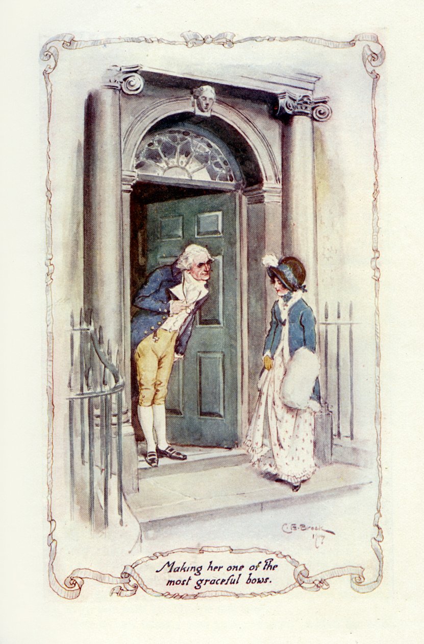 Czyni ją jednym ze swoich najwdzięczniejszych ukłonów, 1907 (ilustracja) autorstwa Charles Edmund Brock