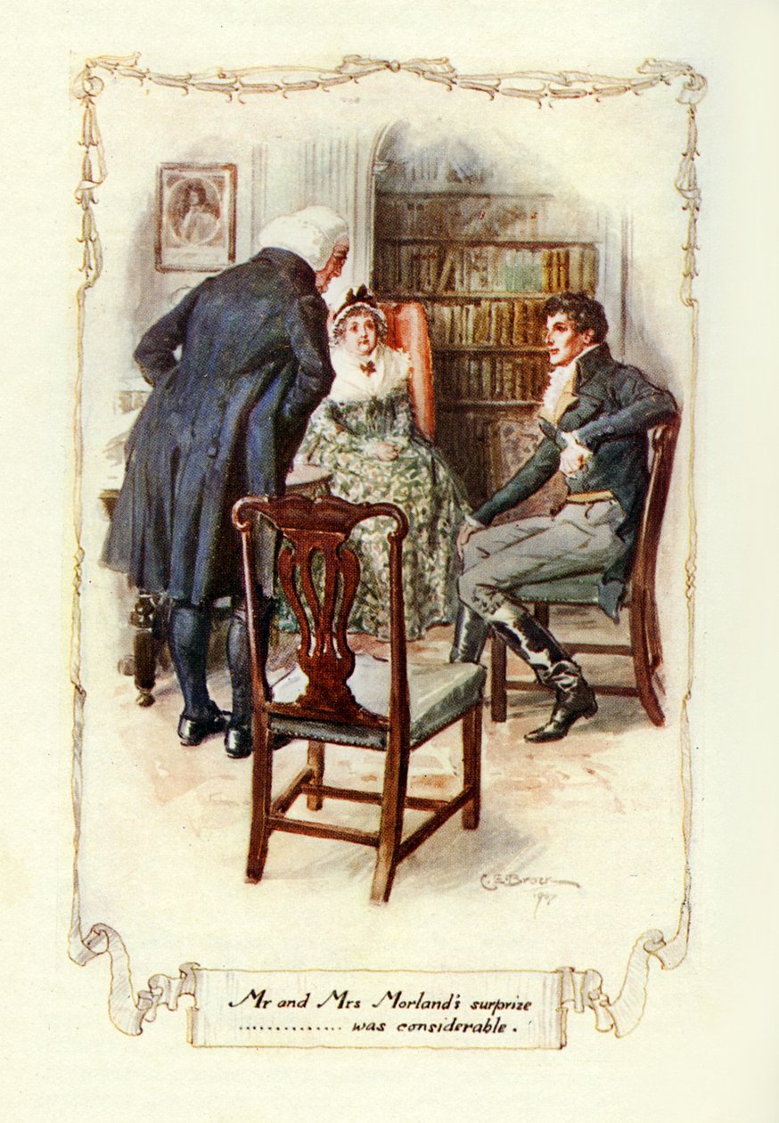 Niespodzianka pana i pani Morlands ......była spora, 1907 (ilustracja) autorstwa Charles Edmund Brock