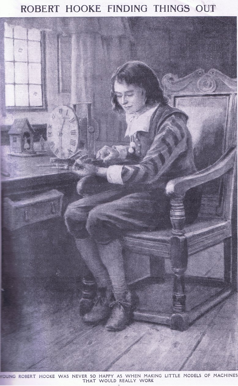 Robert Hooke dowiaduje się wszystkiego autorstwa Charles Edmund Brock
