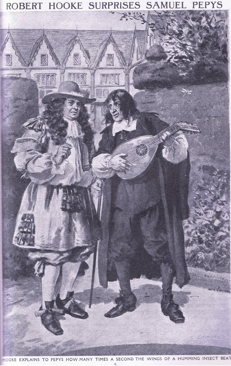Robert Hooke zaskakuje Samuela Pepysa autorstwa Charles Edmund Brock