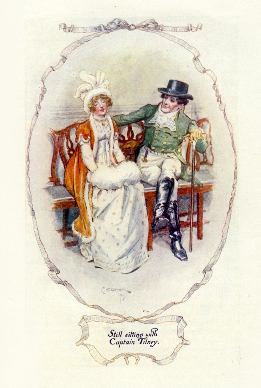 Wciąż siedzi z kapitanem Tilneyem, 1907 (ilustracja) autorstwa Charles Edmund Brock
