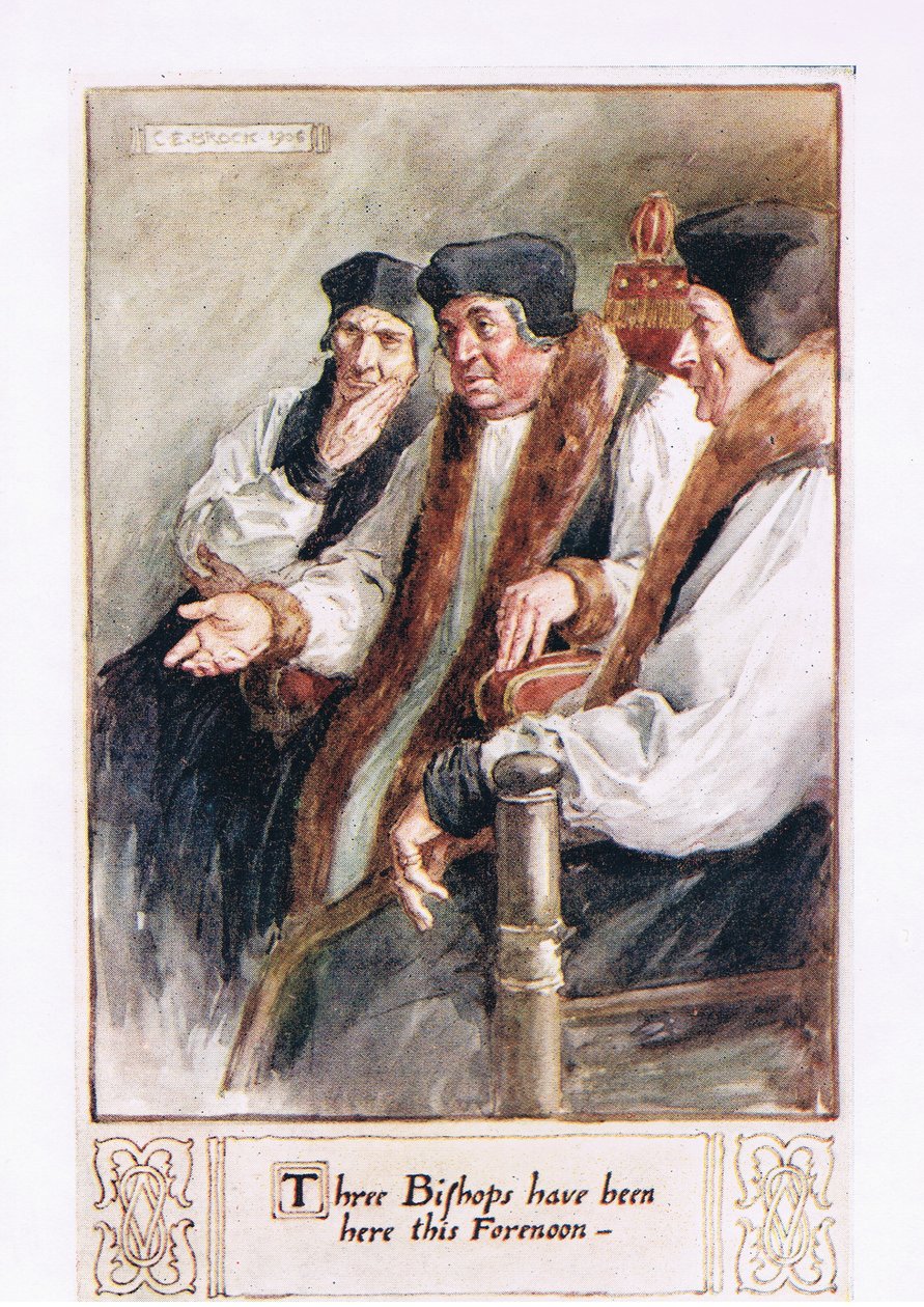 Trzech biskupów było tu dzisiaj przed południem. autorstwa Charles Edmund Brock