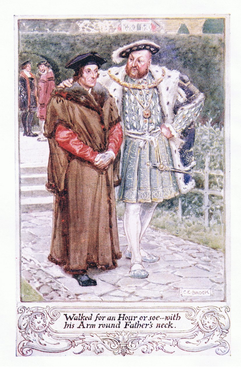 Szedł przez około godzinę...z ramieniem wokół szyi ojca autorstwa Charles Edmund Brock
