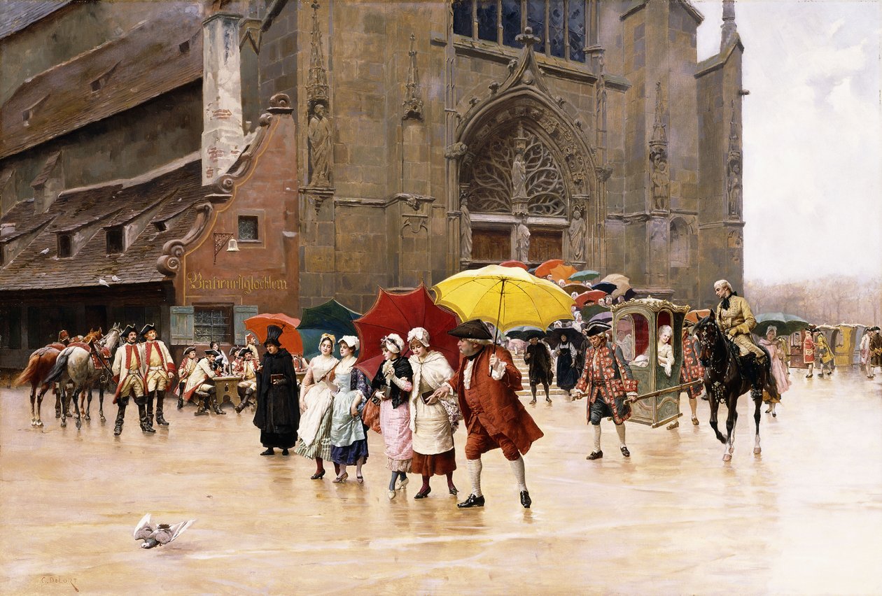 Po kościele, autorstwa Charles Edouard Delort