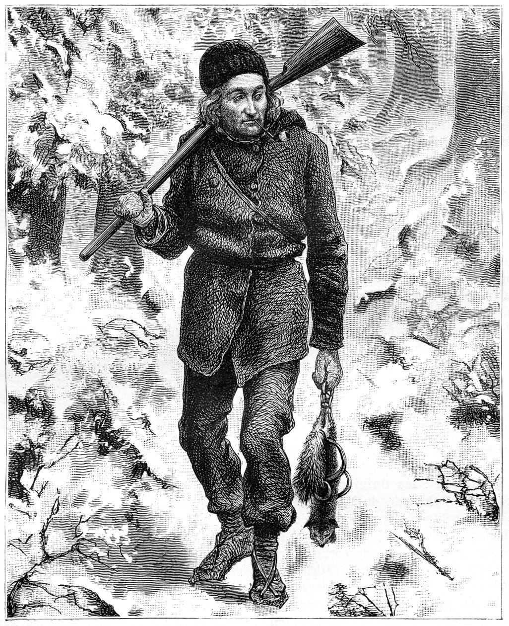 Traper kanadyjski, XIX wiek. autorstwa Charles Edouard Delort