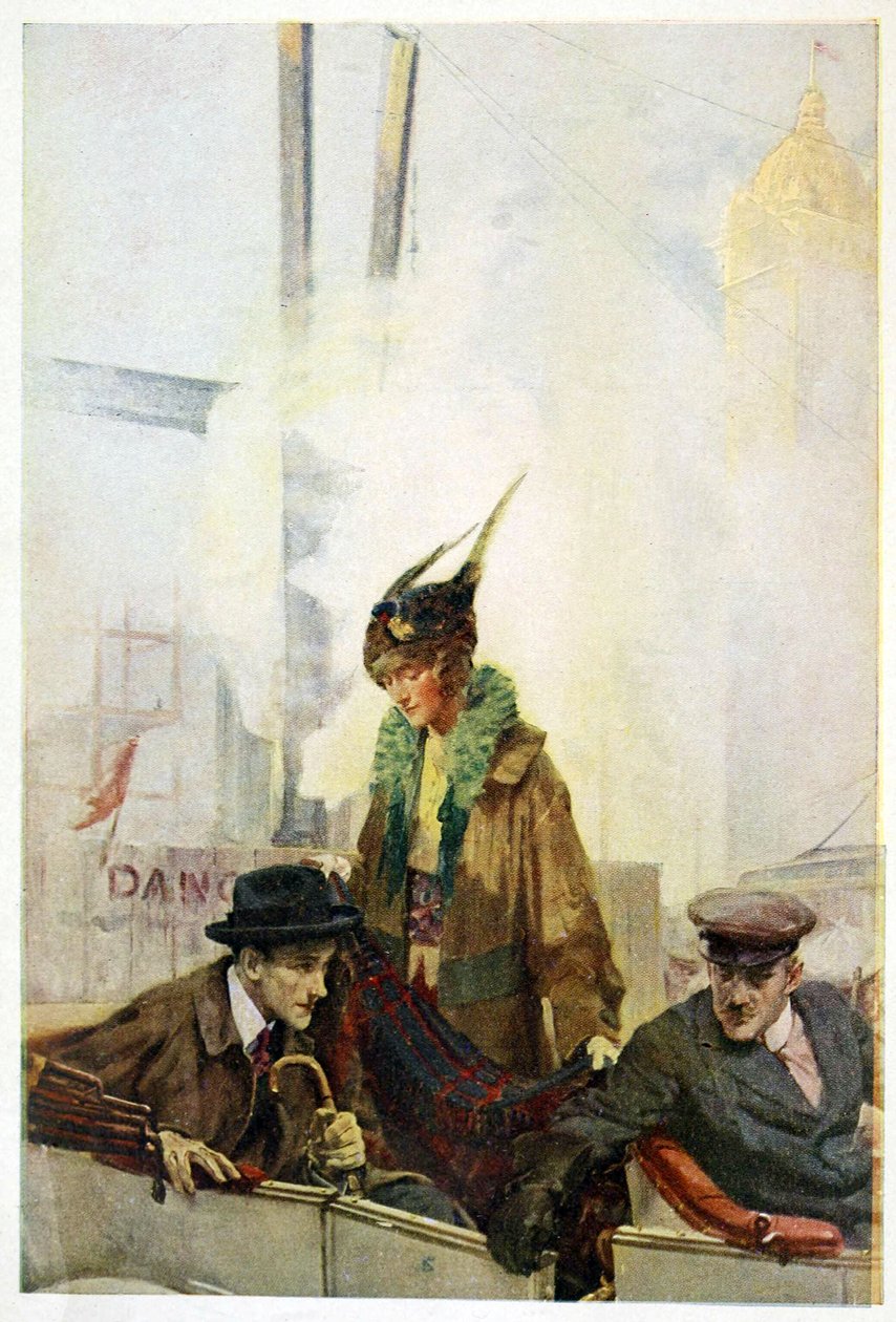 Powrót Bibbsa do domu, z The Turmoil, wyd. 1915 (kolor lito) autorstwa Charles Edward Chambers