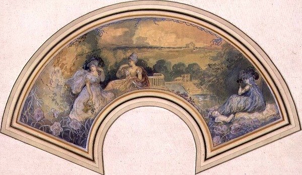 Projekt wentylatora, ok.1893-98 autorstwa Charles Edward Conder